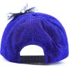 image:imageThe Hat Depot 200h5368sbeaded Crystal Rhinestone Shoes Design Glitter Cap 6colorsRoyal