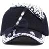 image:imageThe Hat Depot 200h5368u Beaded Crystal Rhinestone Umbrella Design Glitter Cap 5colorsBlack