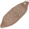 image:imageThe Hat Depot 700HB34 Hand Knit Crocheted Headband with Skull Jewels6colorsBrown