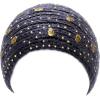 image:imageThe Hat Depot 700HB34 Hand Knit Crocheted Headband with Skull Jewels6colorsGrey