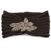 image:imageThe Hat Depot 700HB80 Sequin Knit Headband with Flower Decoration8colors Brown