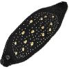 image:imageThe Hat Depot 700hb34a Hand Knit Crocheted Headband with Skull Jewels6colorsBlack