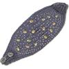 image:imageThe Hat Depot 700hb34a Hand Knit Crocheted Headband with Skull Jewels6colorsGrey