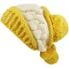 image:imageThe Hat Depot 700whwa12 Celeb Style Shiny Stone Pom Pom Hand Made Knit HatMustard