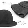 image:imageThe Hat Depot Bucket Sun Hat 100 Cotton Long Brim and Deeper amp Round Top Tennis Packable Summer Fashion Outdoor Hat1 Tennis  Charcoal