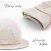 image:imageThe Hat Depot Bucket Sun Hat 100 Cotton Long Brim and Deeper amp Round Top Tennis Packable Summer Fashion Outdoor Hat1 Tennis  Putty