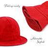 image:imageThe Hat Depot Bucket Sun Hat 100 Cotton Long Brim and Deeper amp Round Top Tennis Packable Summer Fashion Outdoor Hat1 Tennis  Red