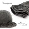 image:imageThe Hat Depot Bucket Sun Hat 100 Cotton Long Brim and Deeper amp Round Top Tennis Packable Summer Fashion Outdoor Hat2 Tennis  Black Denim