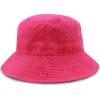 image:imageThe Hat Depot Bucket Sun Hat 100 Cotton Long Brim and Deeper amp Round Top Tennis Packable Summer Fashion Outdoor HatHot Pink