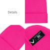 image:imageThe Hat Depot Classic Daily Beanie Knit Skull Long Plain Ski Hat  Made in USAHot Pink