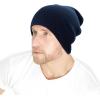 image:imageThe Hat Depot Classic Daily Beanie Knit Skull Long Plain Ski Hat  Made in USANavy