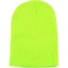 image:imageThe Hat Depot Classic Daily Beanie Knit Skull Long Plain Ski Hat  Made in USANeon Lime