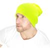 image:imageThe Hat Depot Classic Daily Beanie Knit Skull Long Plain Ski Hat  Made in USANeon Yellow