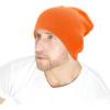 image:imageThe Hat Depot Classic Daily Beanie Knit Skull Long Plain Ski Hat  Made in USAOrange