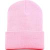 image:imageThe Hat Depot Classic Daily Beanie Knit Skull Long Plain Ski Hat  Made in USAPink
