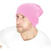 image:imageThe Hat Depot Classic Daily Beanie Knit Skull Long Plain Ski Hat  Made in USAPink
