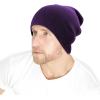 image:imageThe Hat Depot Classic Daily Beanie Knit Skull Long Plain Ski Hat  Made in USAPurple