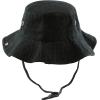 image:imageThe Hat Depot Cotton StoneWashed Safari Wide Brim Foldable DoubleSided Sun Boonie Bucket Hat2 Cotton  Black
