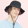 image:imageThe Hat Depot Cotton StoneWashed Safari Wide Brim Foldable DoubleSided Sun Boonie Bucket Hat2 Cotton  Charcoal