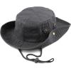 image:imageThe Hat Depot Cotton StoneWashed Safari Wide Brim Foldable DoubleSided Sun Boonie Bucket Hat2 Cotton  Charcoal