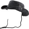 image:imageThe Hat Depot Cotton StoneWashed Safari Wide Brim Foldable DoubleSided Sun Boonie Bucket Hat2 Cotton  Charcoal