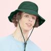 image:imageThe Hat Depot Cotton StoneWashed Safari Wide Brim Foldable DoubleSided Sun Boonie Bucket Hat2 Cotton  Darkgreen