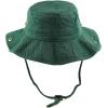 image:imageThe Hat Depot Cotton StoneWashed Safari Wide Brim Foldable DoubleSided Sun Boonie Bucket Hat2 Cotton  Darkgreen