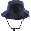 image:imageThe Hat Depot Cotton StoneWashed Safari Wide Brim Foldable DoubleSided Sun Boonie Bucket Hat2 Cotton  Navy