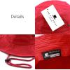 image:imageThe Hat Depot Cotton StoneWashed Safari Wide Brim Foldable DoubleSided Sun Boonie Bucket Hat2 Cotton  Red