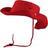 image:imageThe Hat Depot Cotton StoneWashed Safari Wide Brim Foldable DoubleSided Sun Boonie Bucket Hat2 Cotton  Red