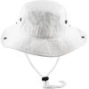 image:imageThe Hat Depot Cotton StoneWashed Safari Wide Brim Foldable DoubleSided Sun Boonie Bucket Hat2 Cotton  White