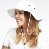 image:imageThe Hat Depot Cotton StoneWashed Safari Wide Brim Foldable DoubleSided Sun Boonie Bucket Hat2 Cotton  White