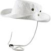 image:imageThe Hat Depot Cotton StoneWashed Safari Wide Brim Foldable DoubleSided Sun Boonie Bucket Hat2 Cotton  White