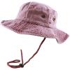 image:imageThe Hat Depot Cotton StoneWashed Safari Wide Brim Foldable DoubleSided Sun Boonie Bucket Hat3 Pigment  Burgundy