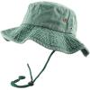 image:imageThe Hat Depot Cotton StoneWashed Safari Wide Brim Foldable DoubleSided Sun Boonie Bucket Hat3 Pigment  Green