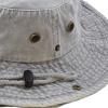 image:imageThe Hat Depot Cotton StoneWashed Safari Wide Brim Foldable DoubleSided Sun Boonie Bucket Hat3 Pigment  Grey