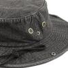 image:imageThe Hat Depot Cotton StoneWashed Safari Wide Brim Foldable DoubleSided Sun Boonie Bucket Hat4 Black Denim