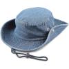 image:imageThe Hat Depot Cotton StoneWashed Safari Wide Brim Foldable DoubleSided Sun Boonie Bucket Hat4 Dkdenim