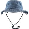image:imageThe Hat Depot Cotton StoneWashed Safari Wide Brim Foldable DoubleSided Sun Boonie Bucket Hat4 Dkdenim