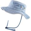 image:imageThe Hat Depot Cotton StoneWashed Safari Wide Brim Foldable DoubleSided Sun Boonie Bucket Hat4 Lt Denim