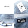 image:imageThe Hat Depot Cotton StoneWashed Safari Wide Brim Foldable DoubleSided Sun Boonie Bucket Hat4 Lt Denim