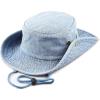 image:imageThe Hat Depot Cotton StoneWashed Safari Wide Brim Foldable DoubleSided Sun Boonie Bucket Hat4 Lt Denim