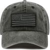 image:imageThe Hat Depot Cotton amp Pigment Low Profile Tactical Operator USA Flag Patch Military Army Cap1 Pigment  Black
