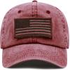 image:imageThe Hat Depot Cotton amp Pigment Low Profile Tactical Operator USA Flag Patch Military Army Cap1 Pigment  Burgundy