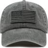 image:imageThe Hat Depot Cotton amp Pigment Low Profile Tactical Operator USA Flag Patch Military Army Cap1 Pigment  Charcoal
