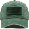 image:imageThe Hat Depot Cotton amp Pigment Low Profile Tactical Operator USA Flag Patch Military Army Cap1 Pigment  Green