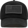 image:imageThe Hat Depot Cotton amp Pigment Low Profile Tactical Operator USA Flag Patch Military Army Cap2 Cotton  Black