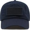 image:imageThe Hat Depot Cotton amp Pigment Low Profile Tactical Operator USA Flag Patch Military Army Cap2 Cotton  Navy