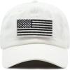 image:imageThe Hat Depot Cotton amp Pigment Low Profile Tactical Operator USA Flag Patch Military Army Cap2 Cotton  White