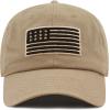 image:imageThe Hat Depot Cotton amp Pigment Low Profile Tactical Operator USA Flag Patch Military Army Cap3 Khaki